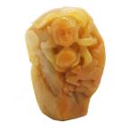 天然石 イエロージェイド 翡翠 さる 猿 彫刻 1点もの 原石 コレクション パワーストーン スピリチュアル ヒーリング