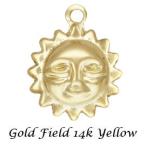 ゴールドフィルド チャーム SUN/太陽 14Kイエロー 《1個》 ゴールドフィルド K14GF 金具