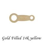 ゴールドフィルド エンドタグパーツ 約 L8mmxW2.95mm /10個/ 14Kイエロー K14GF 14KGF アクセサリーパーツ 金具 ff19-14y