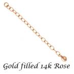 ゴールドフィルド アジャスターチェーン 4mmプレーンビーズ付き エンドパーツ /1個/ 14Kロー ...