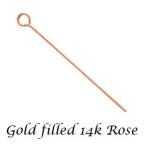 ゴールドフィルド /9ピンパーツ/ T0.50xL50.8mm 14Kローズ /10本/ ピンク K14GF 14KGF アクセサリーパーツ 金具