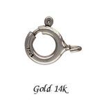 14KWG ホワイトゴールド クラスプ 引き輪 4.5mm リングオープンタイプ イタリア製 留め具 14金 K14WG ゴールド /1個