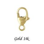 14KYG イエローゴールド トリッガークラスプ/クラスプパーツ 約3.8x8.0mm アクセサリー K14/14金 gc17-14y