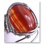 Yahoo! Yahoo!ショッピング(ヤフー ショッピング)hcl-r003/レッドアゲートのワイヤーリング/ハピクリ 〜Happy Crystal Life〜/作家作品