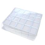 Yahoo! Yahoo!ショッピング(ヤフー ショッピング)ルースケース 白 約3x3cm /100個セット 収納 プラスチックケース 裸石ケース ジュエリーケース