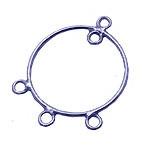  серебряный детали серьги * серьги очарование детали примерно 23x17mm 10 пара rhodium цвет покрытие se09w