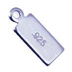  серебряная цепь бирка end примерно 9x5mm /10 шт / rhodium покрытие 