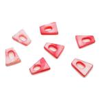 Yahoo! Yahoo!ショッピング(ヤフー ショッピング)シェル貝 【天然石パーツ】 将棋型台形ピンク色〜赤系パーツ いろいろなパーツ 約12x10mm前後 《1個》