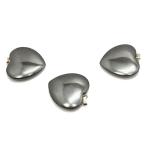 Yahoo! Yahoo!ショッピング(ヤフー ショッピング)ヘマタイト 【天然石チャーム】 ハートモチーフペンダントパーツ チャームパーツ 約25mm前後 《1個》