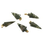 Yahoo! Yahoo!ショッピング(ヤフー ショッピング)モスアゲート 【天然石チャーム】 スウォードペンダントパーツ チャームパーツ 約14x33x4mm 《1個》