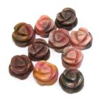 Yahoo! Yahoo!ショッピング(ヤフー ショッピング)ロードナイト 【天然石パーツ】 フラワーモチーフパーツ ジェムストーンパーツ 約10x5mm 《1個》