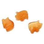 Yahoo! Yahoo!ショッピング(ヤフー ショッピング)キャッツアイ 【合成石パーツ】 ブタパーツ オレンジ 約20x10x13mm 《1個》