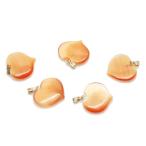 Yahoo! Yahoo!ショッピング(ヤフー ショッピング)キャッツアイ 【合成石パーツ】 ハートペンダントパーツ オレンジ 約19x17x4mm 《1個》