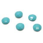 Yahoo! Yahoo!ショッピング(ヤフー ショッピング)ターコイズ 【合成石パーツ】 ラウンドパーツ 約14ｘ14ｘ7mm ルース 《1個》 ti-pa-1276