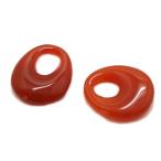 Yahoo! Yahoo!ショッピング(ヤフー ショッピング)カーネリアン 【天然石パーツ】 モチーフパーツ いろいろなパーツ 約13x11x3mm 穴径：約6x4mm 《1個》