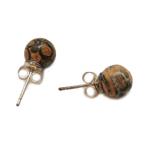 Yahoo! Yahoo!ショッピング(ヤフー ショッピング)レオパードスキンジャスパー 【天然石パーツ】  丸玉ピアス いろいろなパーツ 約8mm 1ペア