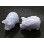 Yahoo! Yahoo!ショッピング(ヤフー ショッピング)ブルーレースアゲート 【天然石パーツ】 豚 ブタ 置物 動物 約20x14x11mm《1個》