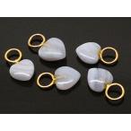 Yahoo! Yahoo!ショッピング(ヤフー ショッピング)ブルーレースアゲート 【天然石チャーム】 ハートモチーフペンダントパーツ チャームパーツ 約13x8x3mm 《1個》