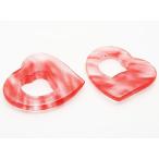 Yahoo! Yahoo!ショッピング(ヤフー ショッピング)合成石パーツ チェリークォーツ ハートパーツ ピンク 約H36xW8xT5mm 《1個》