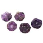 Yahoo! Yahoo!ショッピング(ヤフー ショッピング)アメジスト 【天然石パーツ】 フラワービーズパーツ ジェムストーンパーツ 約12x12x3mm 《1個》