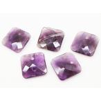 Yahoo! Yahoo!ショッピング(ヤフー ショッピング)アメジスト 【天然石パーツ】 ボタンファセットパーツ いろいろなパーツ 約15x15x5mm 《1個》