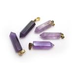 Yahoo! Yahoo!ショッピング(ヤフー ショッピング)アメジスト 【天然石チャーム】 ポイントペンダントパーツ チャームパーツ 約21x6x6mm 《1個》