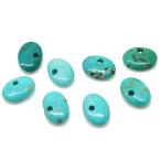 Yahoo! Yahoo!ショッピング(ヤフー ショッピング)ターコイズ 【天然石パーツ】 オーバル穴あきパーツ いろいろなパーツ 約10x7x3mm 《1個》