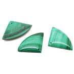 Yahoo! Yahoo!ショッピング(ヤフー ショッピング)マラカイト 【天然石パーツ】  扇型パーツ いろいろなパーツ 約16x18x3.5mm 《1個》