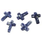 Yahoo! Yahoo!ショッピング(ヤフー ショッピング)ソーダライト 【天然石チャーム】 クロスモチーフパーツ穴なし 約x1x4mm前後 《1個》 モチーフパーツ