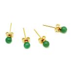 Yahoo! Yahoo!ショッピング(ヤフー ショッピング)アヴェンチュリン 【ワンポイントピアス】 天然石パーツ 丸玉 いろいろなパーツ 石：約4mm前後 《1組》