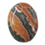 オーシャンジャスパー オーバルカボション ルース 裸石 約 20.5x27x5.5mm マルチカラー 1点物