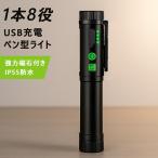 懐中電灯 led 強力 小型 軽量 充電/電池式 ハンドライト 最大600ルーメン ハンドライト マグネットテール付 クリップ付き防水 コンパクト 停電 防災対策