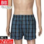 BVD Finest Touch EX トランクス 7枚セット M L 綿100% 前開き FE399 メンズ インナー パンツ 下着 肌着 先染トランクス
