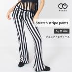 ダンス衣装 パンツ ヒップホップ ストライプ ブーツカット CRPC-01/派手 ガールズ ロングパンツ ダンスパンツ ワイドパンツ 韓国 舞台用