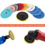 Thatboyjp 10cm ダイヤモンド研磨パッド 12点セット 石材研磨パッド ディスク 大理石 花崗岩用 石材 セラミック ガラス 研