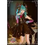 火花 ボーカロイド コスプレ 初音ミク 小悪魔 衣装 尻尾、角込み ※ウィッグ 靴 追加可能