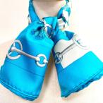 HERMES Hermes Calle 90kli Katty scliquetis шелк шарф бледно-голубой контрольный номер :10661