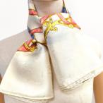 HERMES Hermes Calle 90 L'INSTRUCTION DU ROY... шелк шарф белый контрольный номер :10663