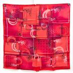 Christian Dior Dior шарф большой размер палантин общий рисунок шелк красный контрольный номер :7218