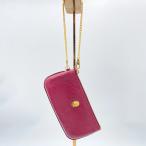 カルティエ Cartier ポーチ 化粧ポーチ コインケース チェーン付き マストライン ボルドー ゴールド レザー 管理番号：8339