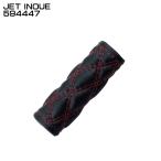ジェットイノウエ JET INOUE 594447 ハンドブレーキカバー ブラック／赤糸 モコモコ COMBI調シリーズ 120mm かぶせ式 【メーカー取寄せ】