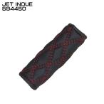 ジェットイノウエ JET INOUE 594450 ハンドブレーキカバー ブラック／赤糸 モコモコ ヌバック調シリーズ 120mm かぶせ式 【メーカー取寄せ】