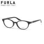 ショッピングフルラ フルラ メガネ VFU799J 0Z50 50 FURLA キーホールブリッジ 黒縁 くろぶち