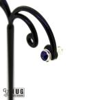 ラピスラズリシルバーラウンドピアス