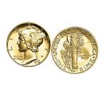 American Coin Treasures Gold-Layered Mercury Dime Cufflinks параллель импорт 