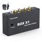 Fosi Audio BOX X1 フォノ プリアンプ MM ポータブヘッドフォンアンプ 超コンパクトミニステレオ Phono 3.5MMヘッドフォン・RCA出力 蓄音機・レコードプレーヤー