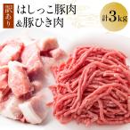 【9月9日から順次発送】[ 送料無料 訳あり ] はしっこ 豚肉 メガ盛り 3kg 豚肉 ステーキ肉 はしっこ ステーキ 訳あり 焼肉 訳あり