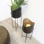 プランター おしゃれ 2個セット アイアン 鉢カバー 鉢置き シンプル モダン インテリア