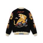 ショッピングスカジャン テーラー東洋　別珍スカジャン　“GOLD DRAGON & GOLD TIGER” × “JAPAN MAP”　TT15840-119　ブラック　検索：TAILOR TOYO  初売　スーベニアジャケット