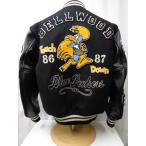 ホワイツビル　アワードジャケット（スタジャン）　”BLUE PECKERS”　WV15783-119　ブラック×ブラック　検索：WHITESVILLE　AWARD JACKET　メルトン　MELTON